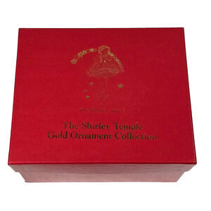 Vintage Danbury Mint Gold 2D Shirley Temple Christmas Ornament Collection